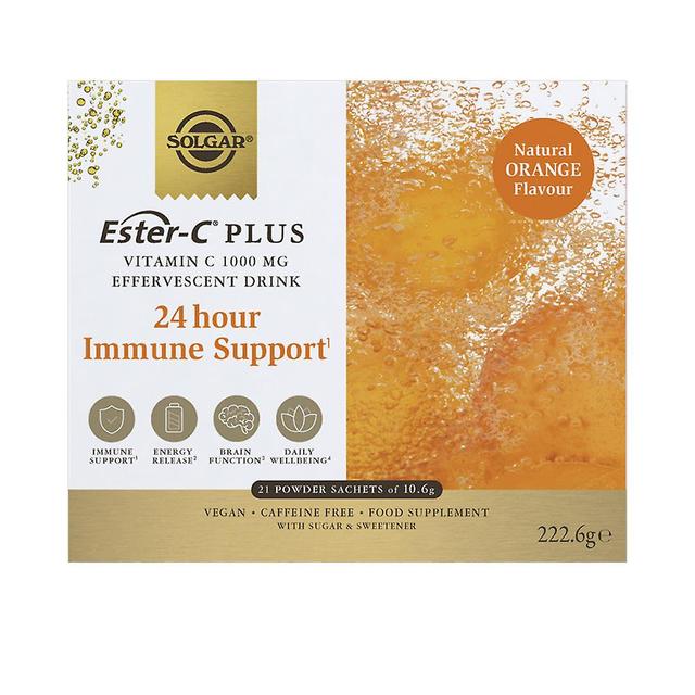 Solgar Ester-c Plus Vitamin C Effervescent Powder 21 Units Unisex on Productcaster.