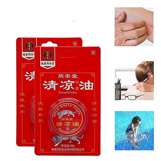 White Tiger Balm Vietnam Gold Tower Ointment Cold Headache Stomachache Dizziness Heat Stroke Cooling Herbal Oil 10g/bottle on Productcaster.