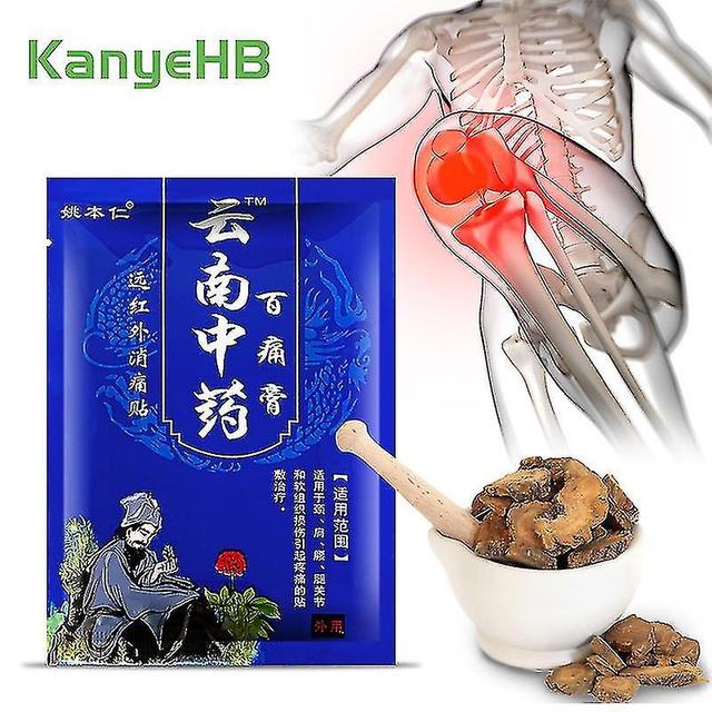 christina show 8 sztuk / 1 torba Yunnan Chinese Medicine Plaster Ekstrakt ziołowy Złagodzić zapalenie stawów Kolano Ból chrząstki nogi S on Productcaster.