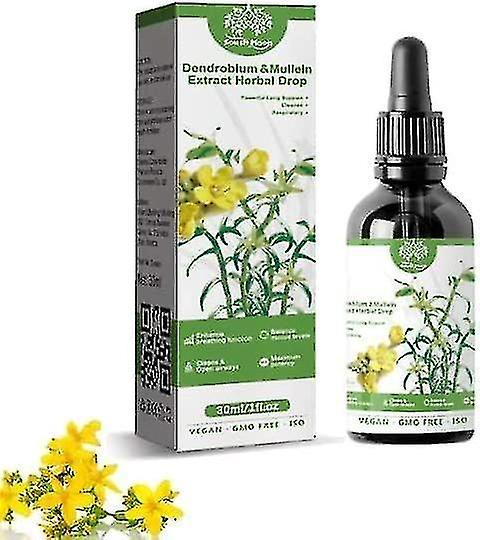 1pc Dendrobium And Mullein Extract - Powerful Lung Support, Cleansing And Respiratory System, Dendrobium And Mullein Extract Herbal Drops, Dendrobium- on Productcaster.