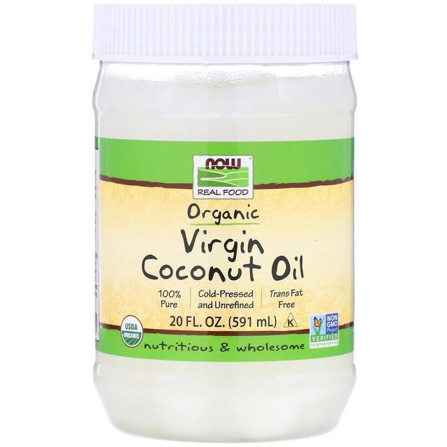 NOW Foods Nu Livsmedel, Real Food, Ekologisk Virgin Kokosolja, 20 fl oz (591 ml) on Productcaster.