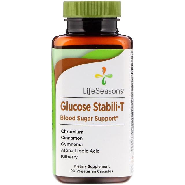 LifeSeasons, Glucose Stabili-T Blood Sugar Support, 90 Vegetarian Capsules on Productcaster.