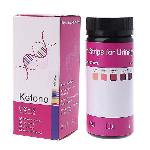 100 Pieces Ketone Test Analysis Strip For Testing Body Urine Ketosis Levels on Productcaster.