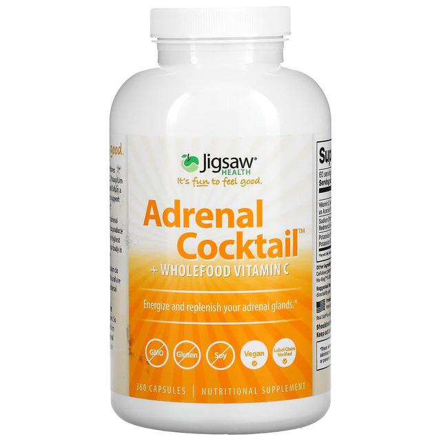 Jigsaw Health Jigsaw Gezondheid, Bijnier Cocktail + Wholefood Vitamine C, 360 Capsules on Productcaster.