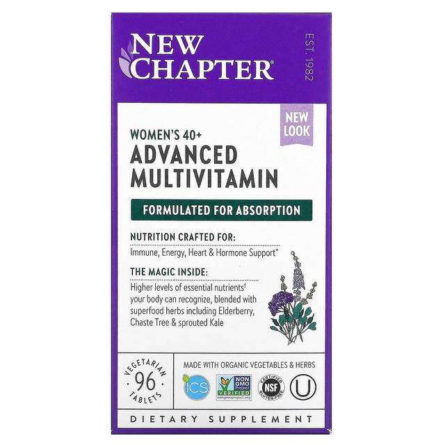 New Chapter Novo Capítulo, Multivitamínico Avançado Feminino 40+, 96 Comprimidos Vegetarianos on Productcaster.