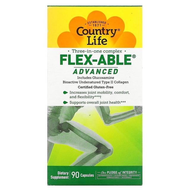 Country Life, Complexo Três em Um, Flex-Able Advanced, 90 Cápsulas on Productcaster.