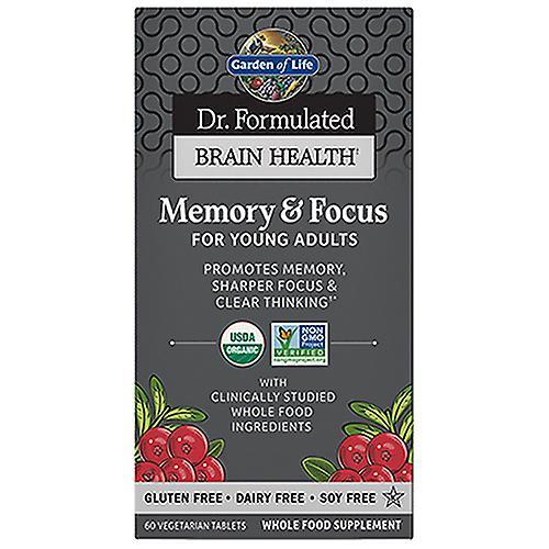 Garden of Life Dr. Formulated Brain Health Memory & Focus for Young Adults, 60 Tablets (Pack of 2) on Productcaster.