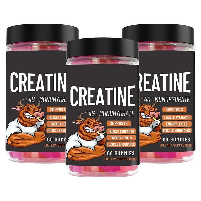 1 Piece Of Creatine Monohydrate Gummies 5 Mg, Suitable For Men And Women - Sugar-free | 60 Capsules/bottle 3PCS on Productcaster.