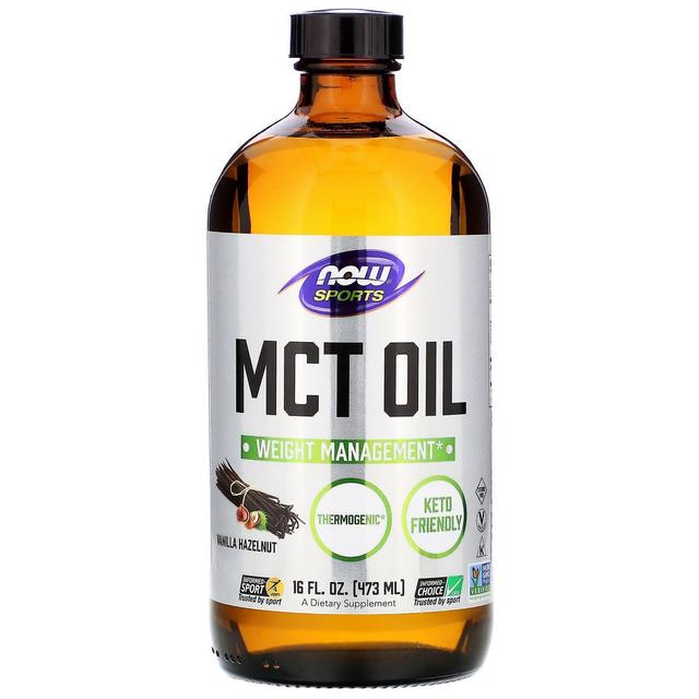 Now Foods, Sports, MCT Oil, Vanilla Hazelnut, 16 fl oz (473 ml) on Productcaster.