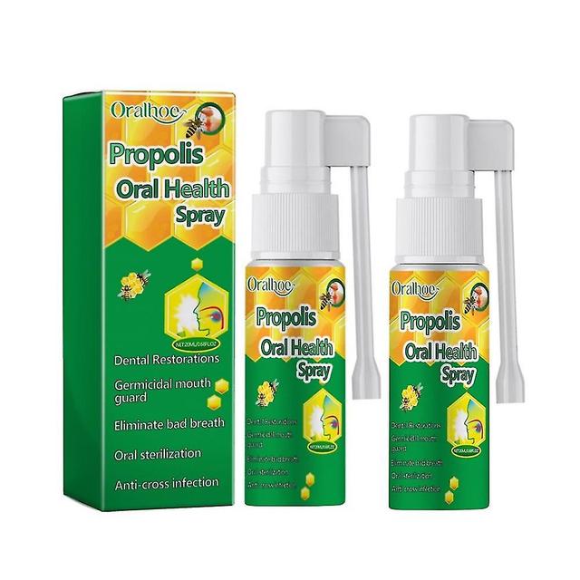 1-3x Spray de santé bucco-dentaire à la propolis, Spray buccal à la propolis, Haleine fraîche 2PCS on Productcaster.