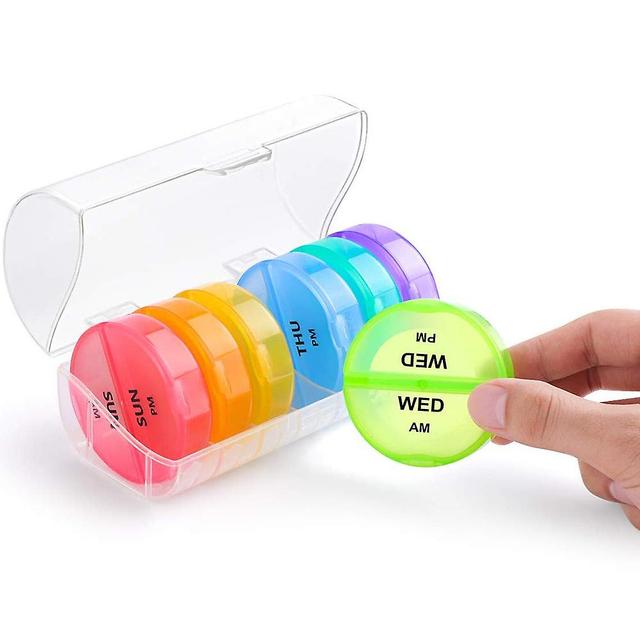 Cannwin Pill Box 7 Day 2 Times A Day, Weekly Pill Organiser Am Pm, Bpa Free Tablet Box, Large Dosset Box For Vitamins, Cod Liver Oil, Supplements ... on Productcaster.