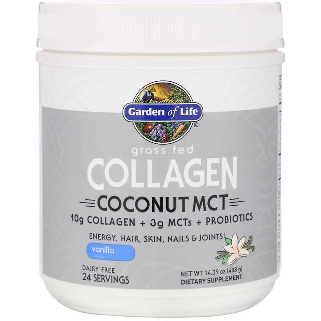 Garden of Life, Grass Fed Collagen, Coconut MCT, Vanilla, 14.39 oz (408 g) on Productcaster.