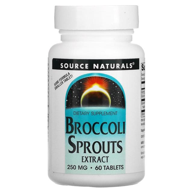 Source Naturals Lähde Naturals, parsakaalin ituuute, 250 mg, 60 tablettia on Productcaster.