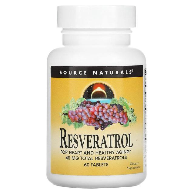 Source Naturals Fonte Naturals, Resveratrol, 60 Comprimidos on Productcaster.