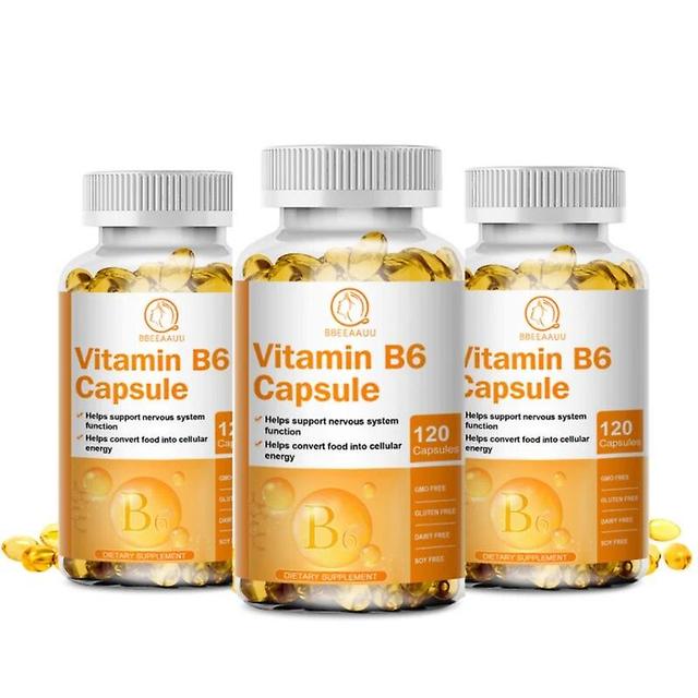 Bbeeaauu Vitamin B6 Capsules For Brain And Heart Health Support Cardiovascular & Nervous System Health Health & Tyhuamade Huamade 3bottle x120pcs on Productcaster.