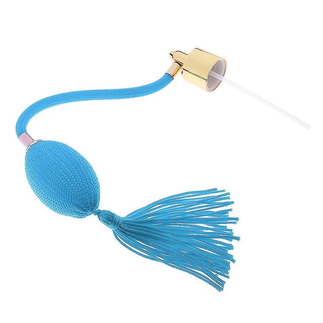 Tubo della bottiglia di profumo vintage con lampadina atomizzatore spray 18mm blu as described on Productcaster.