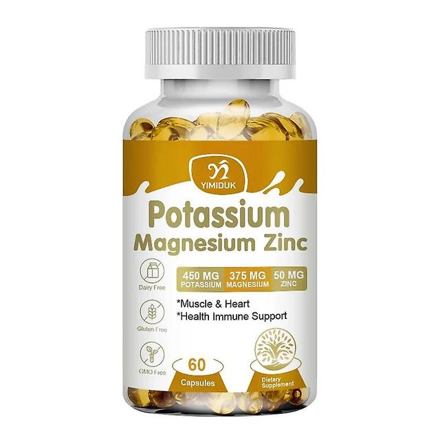 Sofirn Magnesium Potassium Zinc Capsule Relieve Twitches, Tremors, Muscle Cramps, Extreme Fatigue And Headaches Regulate Sleep 1 Bottles 120pcs on Productcaster.