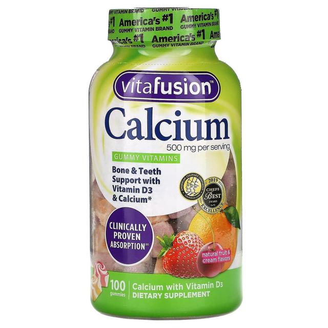 VitaFusion, Calcium, Natuurlijk Fruit & Crème Smaken, 250 mg, 100 Gummies on Productcaster.