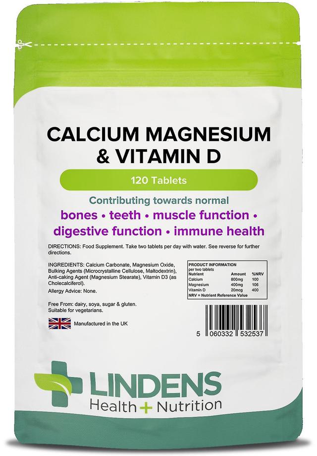 Lindens Calcium Magnesium Vitamin D - 120 Tablets on Productcaster.