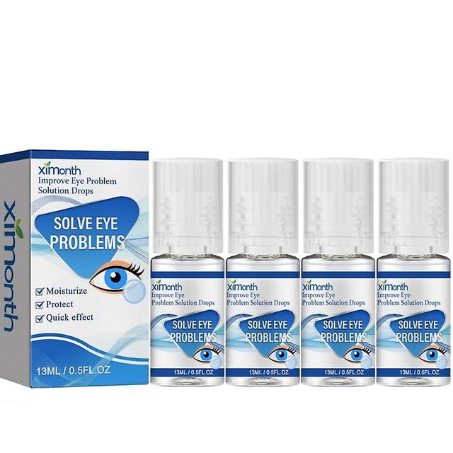 Eye Drops Effective Relief Discomfort Get Rid of Fatigue Dry Eyes Blurred Liquid Eye Pain Eye Overuse Drop Clean Daily Care 4pcs on Productcaster.