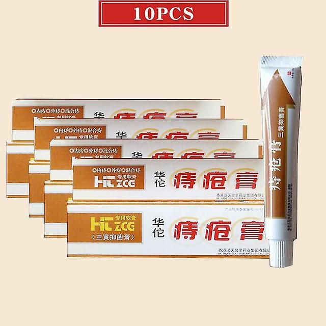 Mja 10pcs/lot Hua Tuo Hemorrhoids Ointment Herbal Materials Powerful Hemorrhoids Cream Internal Hemorrhoids Piles External Anal 10pcs with box on Productcaster.