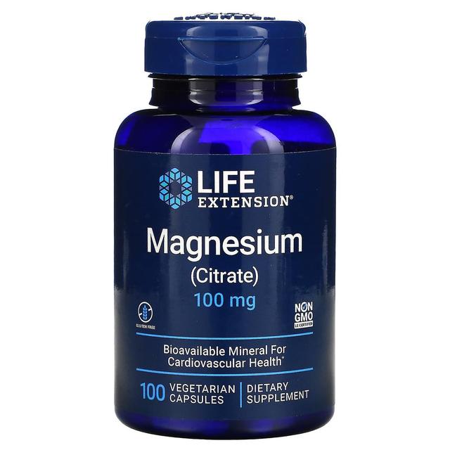 Life Extension Elämän pidentäminen, magnesium (sitraatti), 100 mg, 100 kasvissyöjäkapselia on Productcaster.