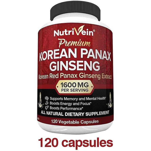 Vorallme High Strength Korean Red Ginseng Root Extract 1600mg Provides Energy, Strength, Vitality And Focus For Men And Women 120 Capsules on Productcaster.