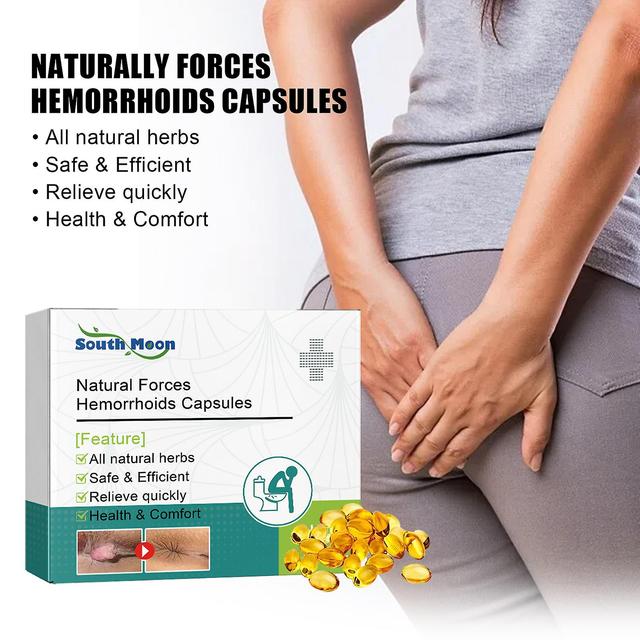 5pcs South Moon Hemorrhoids Capsules Relieve Perianal Itching, Internal And External Mixed Sores, Anushu Cream, Xiaorouguduan Hemorrhoids Cream on Productcaster.