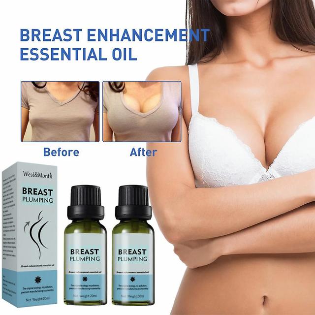 2stk Big Bust Brystmassage Forstørrelse Olie Naturlig plante Store bryster Butt Enhancer on Productcaster.