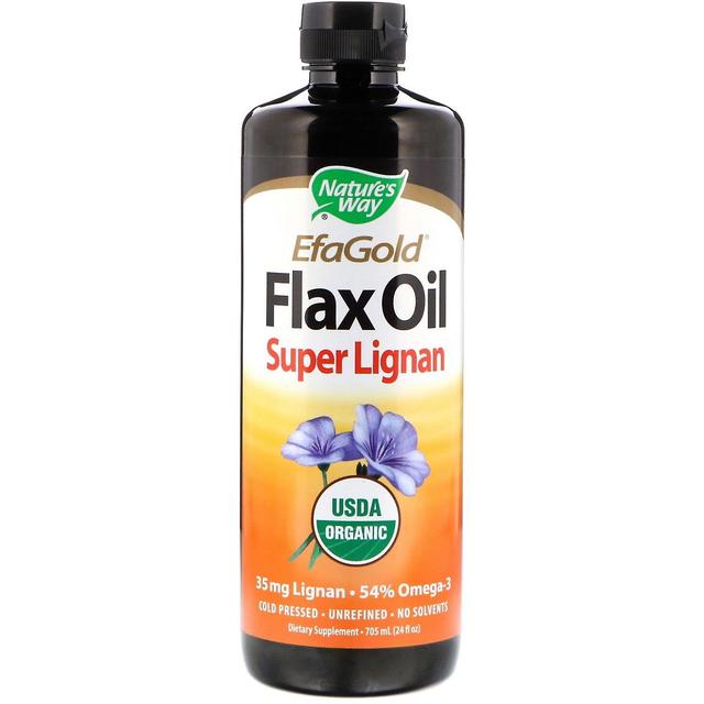 Nature's Way, Organic, EfaGold, Flax Oil, Super Lignan, 24 fl oz (705 ml) on Productcaster.