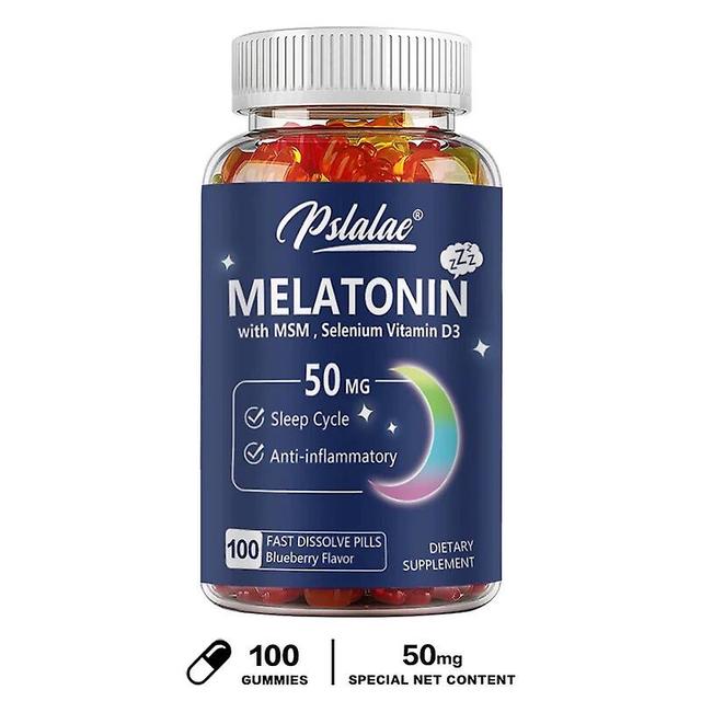 Eccpp Melatonin Gummies 50 mg - ultra silný melatonín s Msm, selénom a vitamínom D3, ktorý pomáha podporovať imunitu a hlboký spánok 100 Gummies on Productcaster.