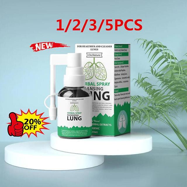 1/2/3/5PCS Organic Herbs Lung Cleansing&Throat Relief Mouth Spray 20ml 5 Bottles on Productcaster.