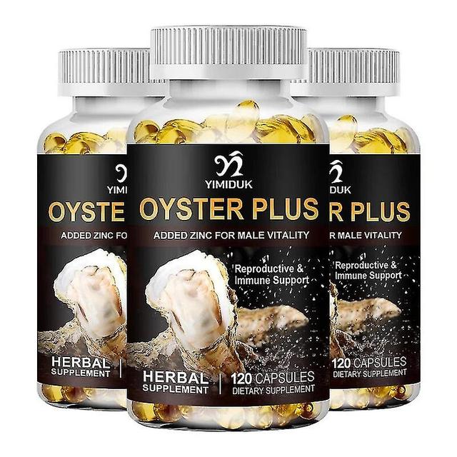 Gorls Oyster Plus Zinc & Taurine Marine Nutrients Dietary Supplement For Enhanced Male Function Increased 3 Bottles 120 pcs on Productcaster.