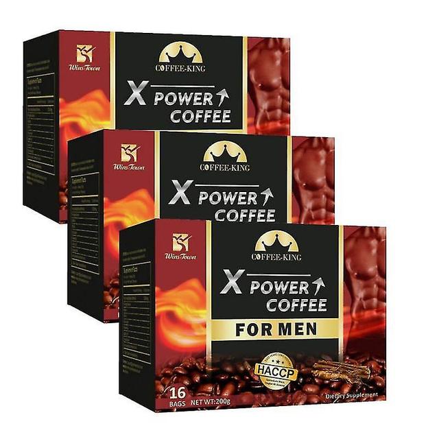 3box Ginseng Café Maca Café X Puissance Pour Hommes Augmentation De Libido - 16pcs on Productcaster.