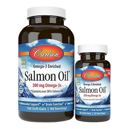 Carlson Norwegian Salmon Oil,500 Mg,180 + 50 Softgels on Productcaster.