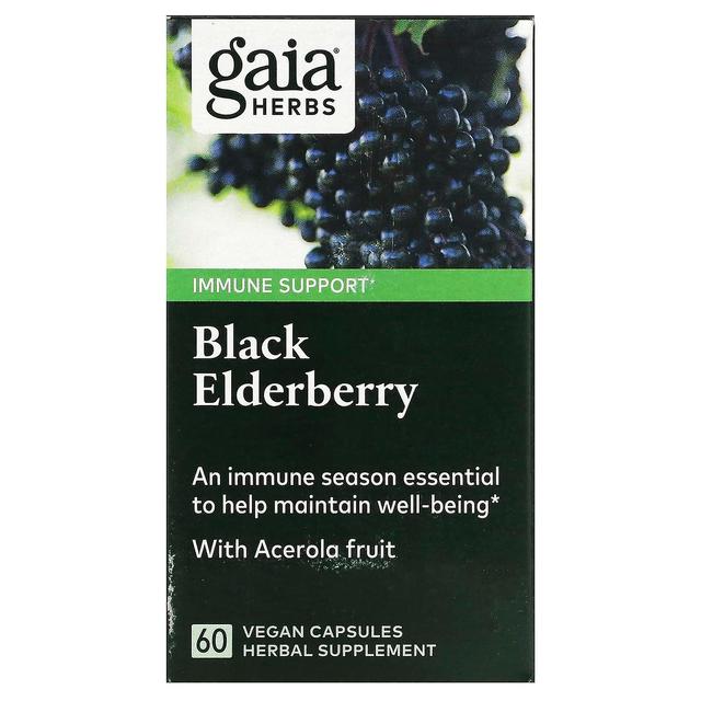 Gaia Herbs, Saúco Negro con Acerola, 60 Cápsulas Veganas on Productcaster.