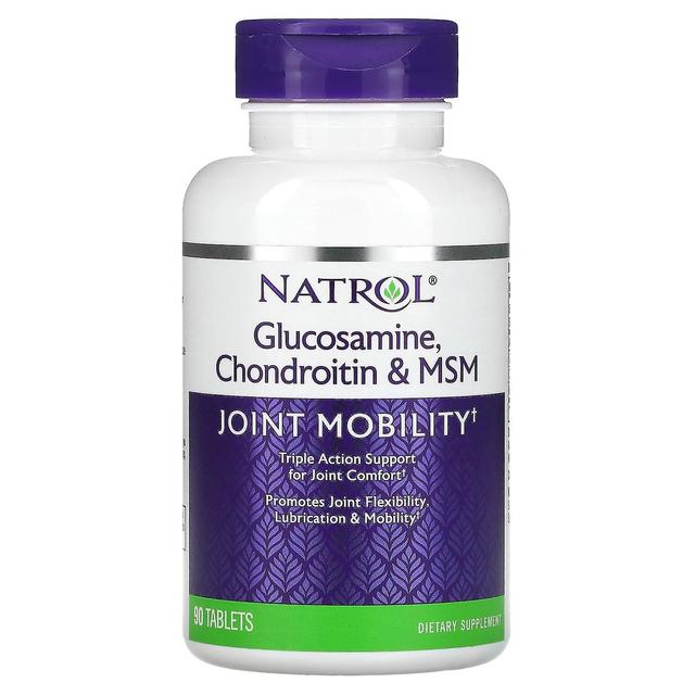 Natrol, Glucosamin, Chondroitin &MSM, 90 tabletter on Productcaster.