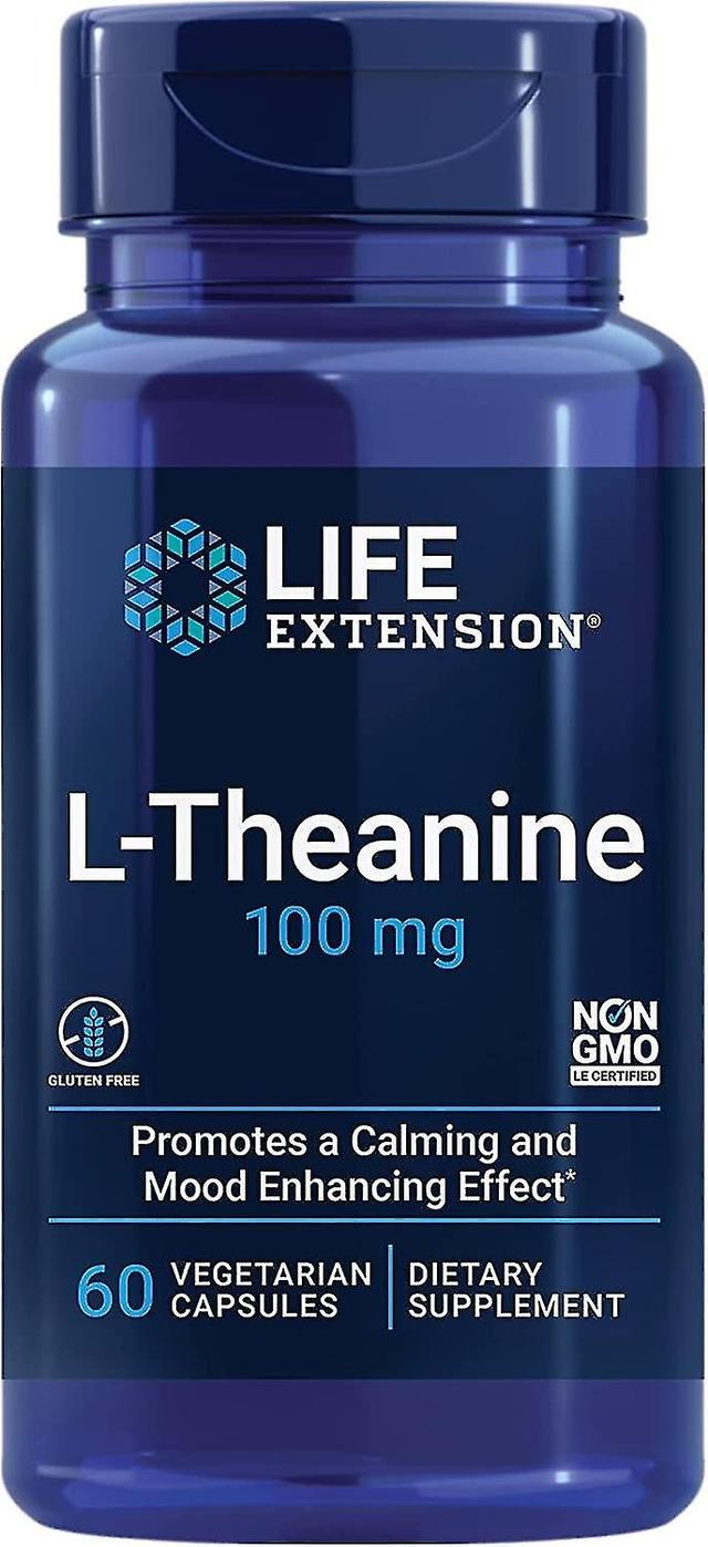 Life Extension L-Theanine 100 mg 60 Vegetarian Capsules on Productcaster.