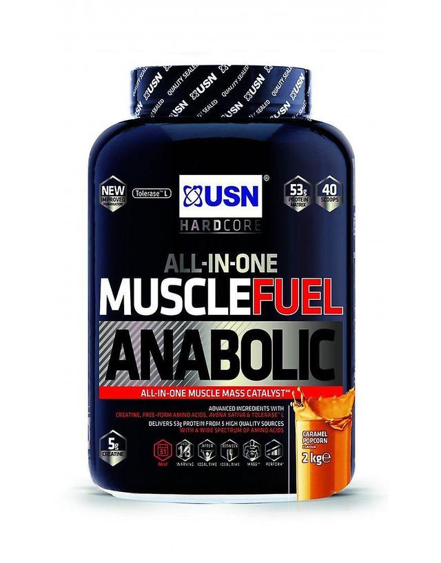 USN Muscle Fuel Anabole Alt i ett muskelmassevekstproteinpulver - 2 kg Jordbær on Productcaster.