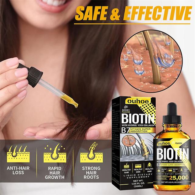 1/2pcs 30ml Biotin With Hydrol Yzed Collagen Vitamin B7 Super Absorption Hair Care Essential Oil Liquid 1PC on Productcaster.