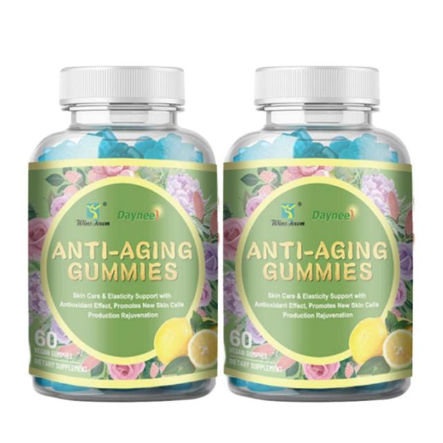 60ct Anti-aging Gummies | Dietary Supplement For Skin Care, Fine Lines, Wrinkles, Skin Elasticity And Dark Spots 2PCS on Productcaster.