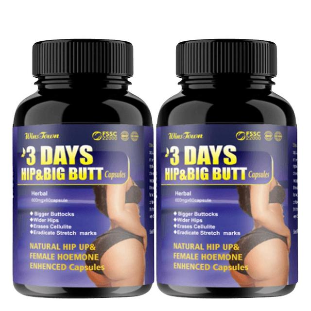 1 fles butt enhancement capsules - 3-daagse butt en big butt enhancement pillen - bevordert de kontgroei - lifting en versteviging supplement 2PCS on Productcaster.