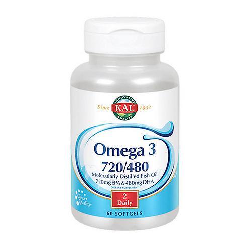 Kal Omega 3 720/480, 60 Softgels (Pack of 1) on Productcaster.