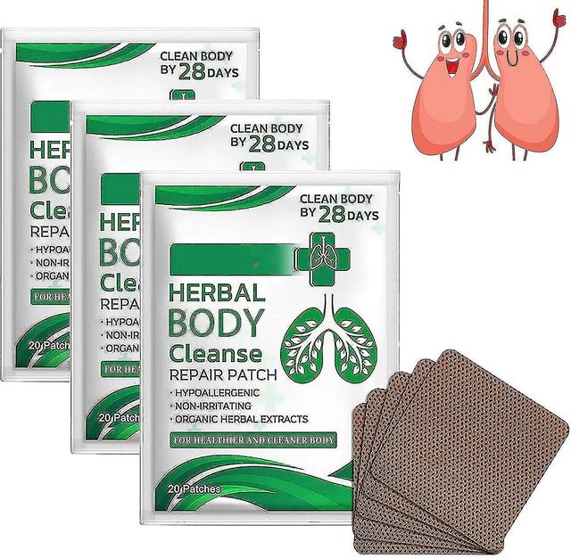 Freshair Herbal Lung Cleanse Repair Patch, Organic Herbal Lung Cleanse Repair Patches, Verwijdering van residuen, Geef u een gezonde long 60pcs on Productcaster.