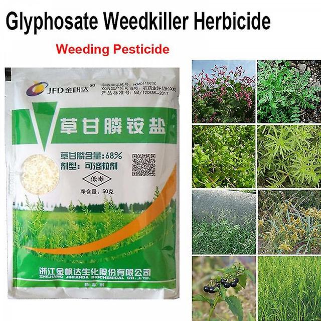 1-5pcs 50g Glyphosate Ammonium Salt - Effective Herbicide For Eliminating Weeds, Root And All Ybx 4PCS on Productcaster.