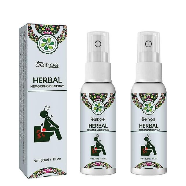 Health Skin Care Natural Herbal Hemorrhoid Treatment Internal Piles External Anal Fissure Anal Relief Spray Essential Oils 2pcs on Productcaster.