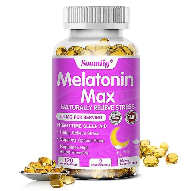 Vorallme Soomiig Melatonin Capsules Help You Fall Asleep Faster, Stay Asleep Longer, Relieve Stress And Strengthen The Immune System 120 count-1 bo... on Productcaster.