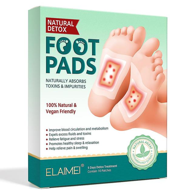 10PCS Foot Pads Wormwood Extract Health Care Detox Improve Sleep Relax Patch on Productcaster.