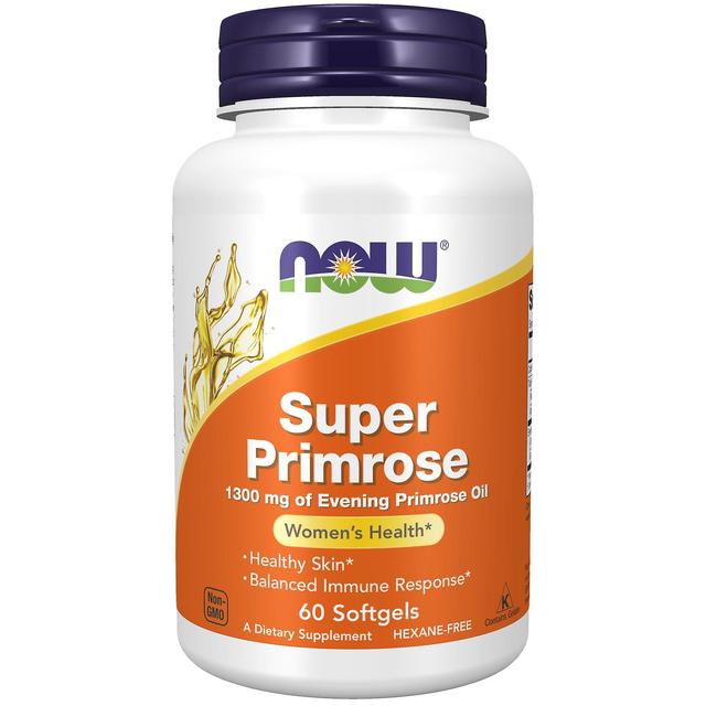 NOW Foods Super Primrose 1,300 mg 60 Softgels on Productcaster.