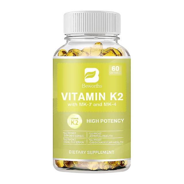 Hu Vitamin K2 kapsel med Mk-4&mk-7 kardiovaskulær&tand&skelet&skelet & calcium metabolisme Sundhedsstøtte Vitamin K Supplement Hu 3 bottles 60pcs on Productcaster.